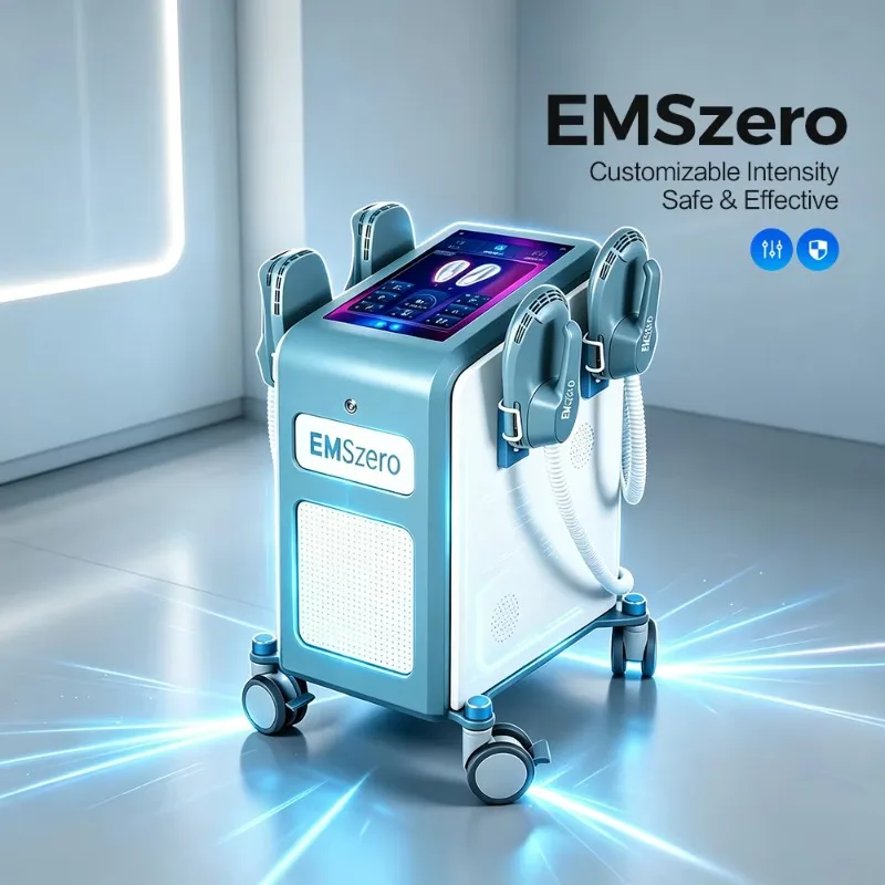 Professional EMS Muscle Building Machine 4 Handle High Intensity Electromagnetic Stimulator for Muscle Sculpting