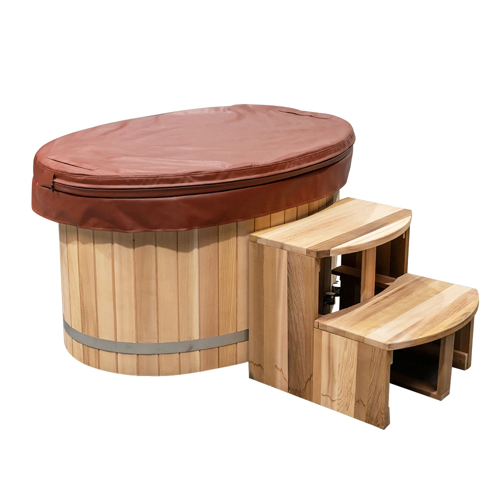 

Single Person Use Solid Wood Cold Plunge Tub Ice Bath for Body Recovery