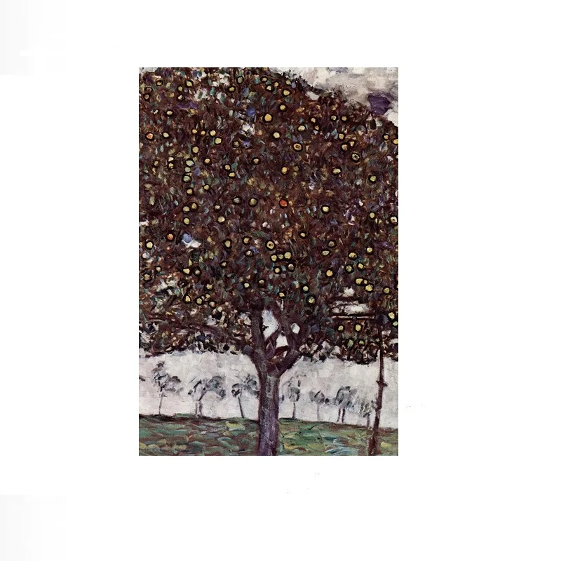 Gustav Klimt Apple Tree Art Nouveau , Art Picture Print Canvas Poster Home Wall Decor