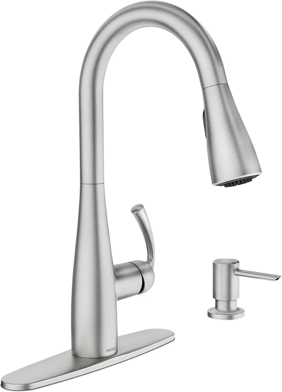 

Essie Spot Resist Stainless Pull-Down Sprayer Kitchen Faucet Set with Soap Dispenser - Upgrade Your Kitchen Sink with a Modern