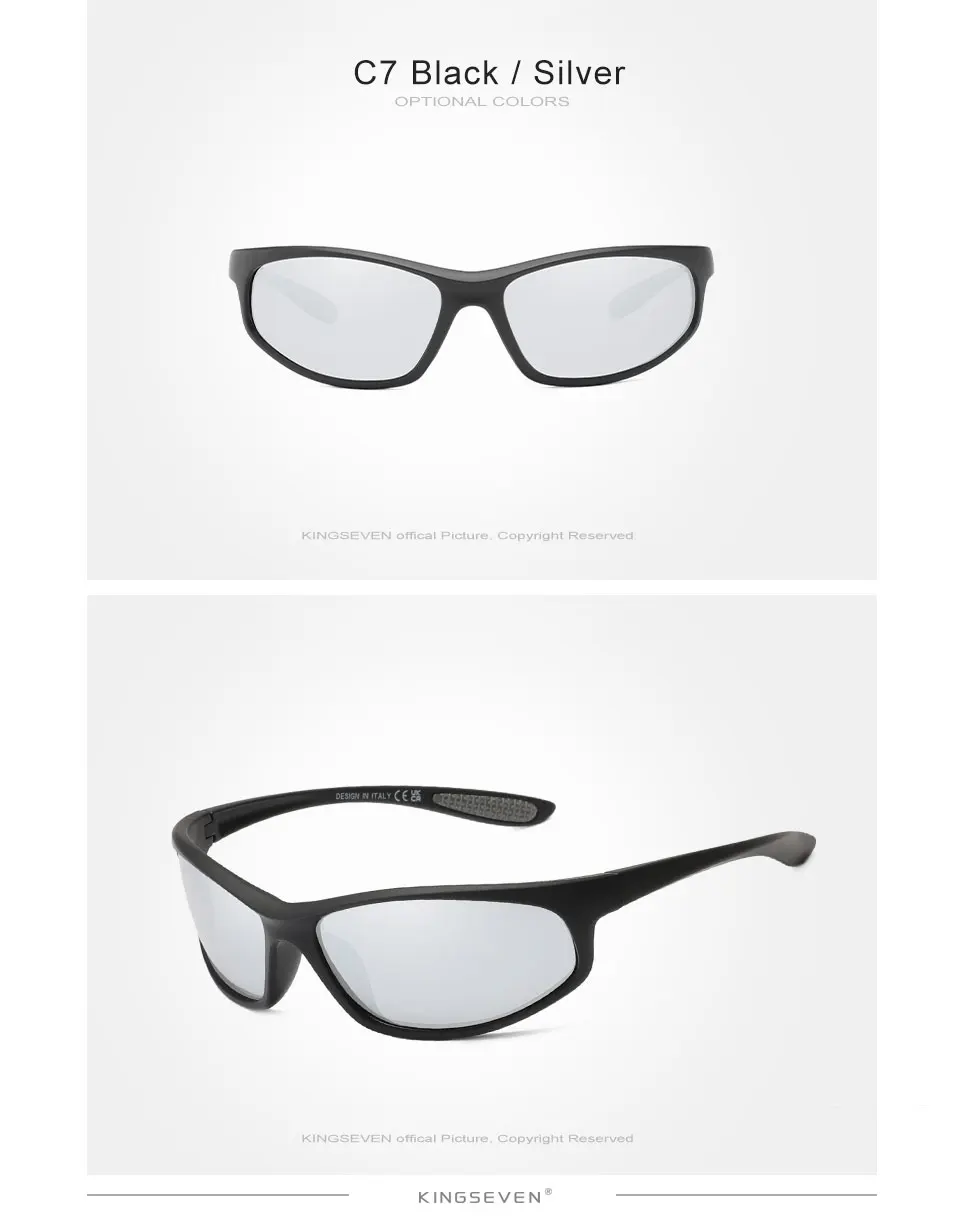 KINGSEVEN Outdoor Sport Reiten Sonnenbrille Männer Polarisierte UV400 Spiegel Objektiv Gläser Fahrrad Straße MTB Angeln Radfahren Brillen – Detail 9