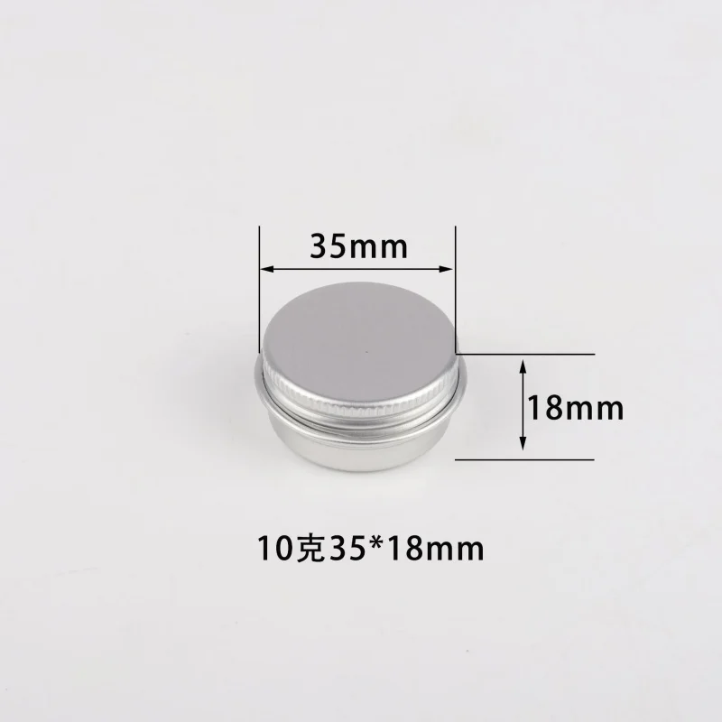 200pcs Mini 10ml Metal Round Cosmetic Tins Aluminum Empty Candles Cans Storage Jars with Screw Lids For Lip Balm Salve Spices