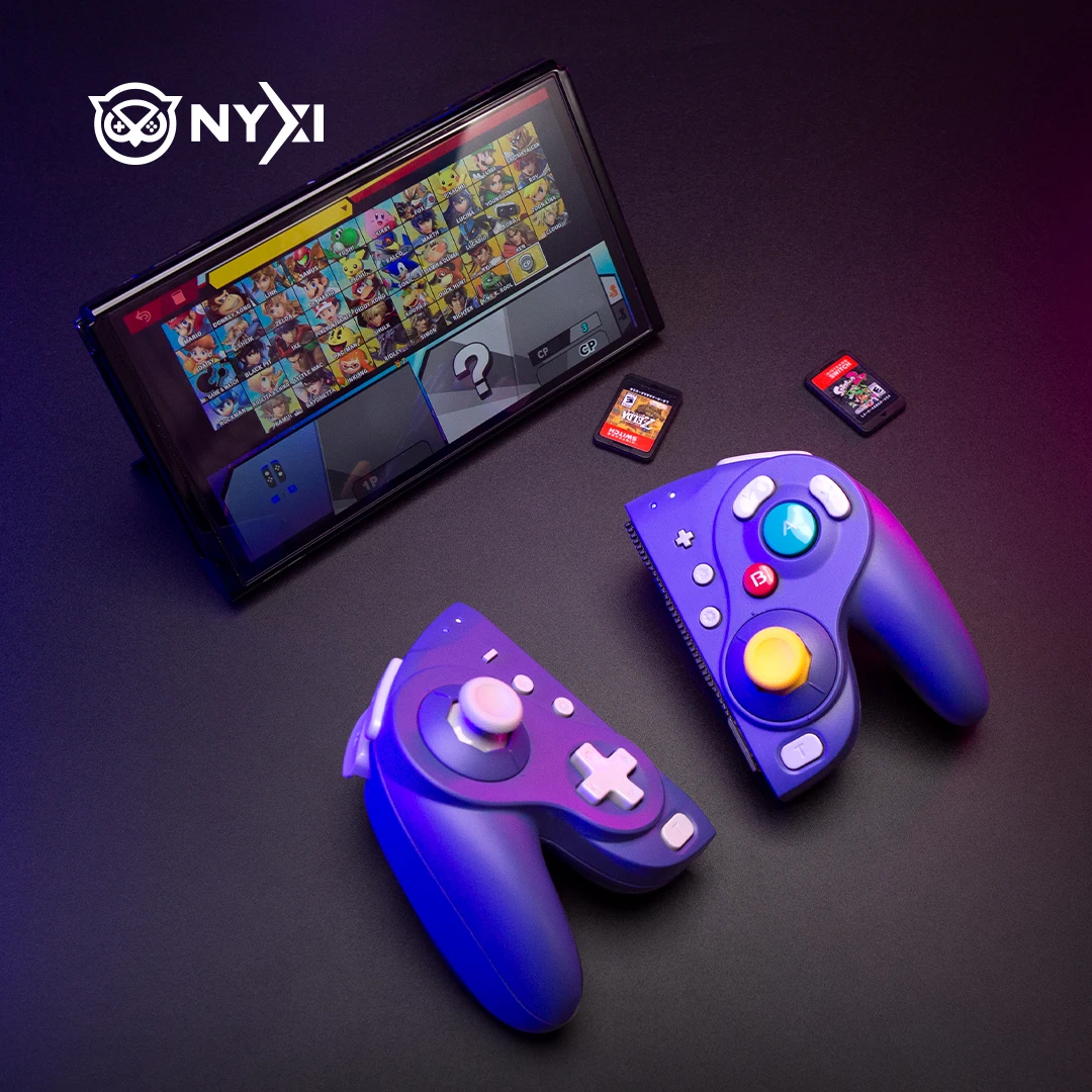 NYXI para Switch2/Switch Wizard Joy-pad inalámbrico violeta