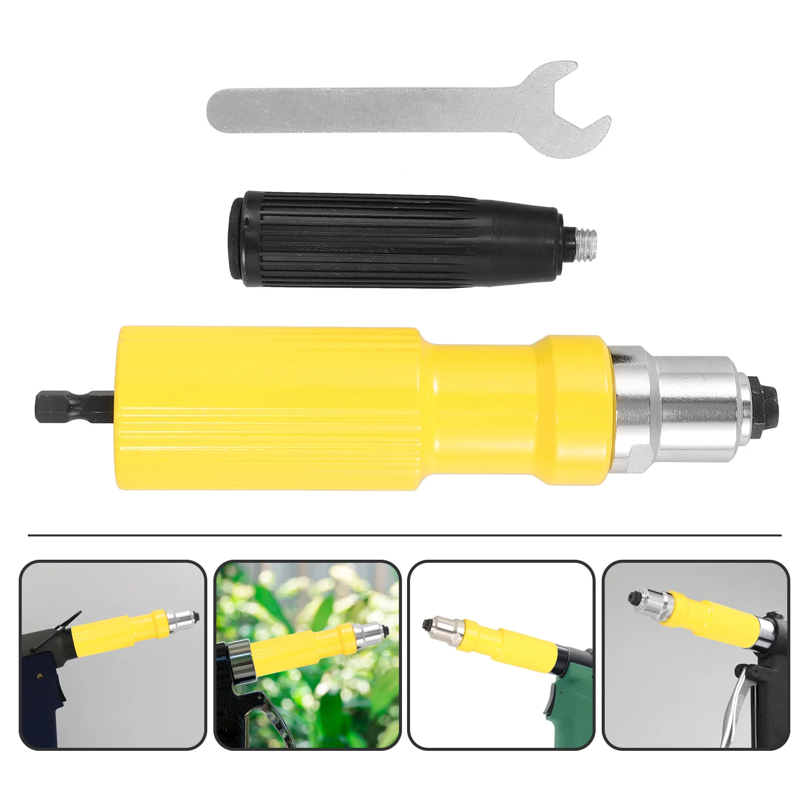 

1Set Rivet Tool Adapter Electric Power Tool Accessory Alloy Steel Insert Nut Adapter Versatile Riveting Rivet Insert