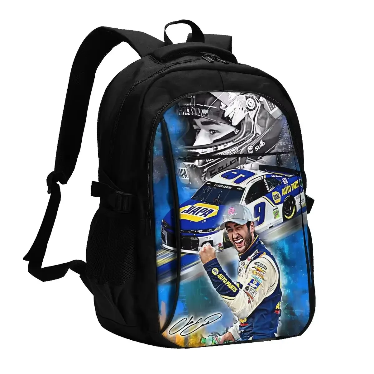 

Дорожный рюкзак для ноутбука Chase Elliott 9, деловой водонепроницаемый рюкзак для ноутбука с USB-портом для зарядки, студенческая сумка для мужчин и женщин