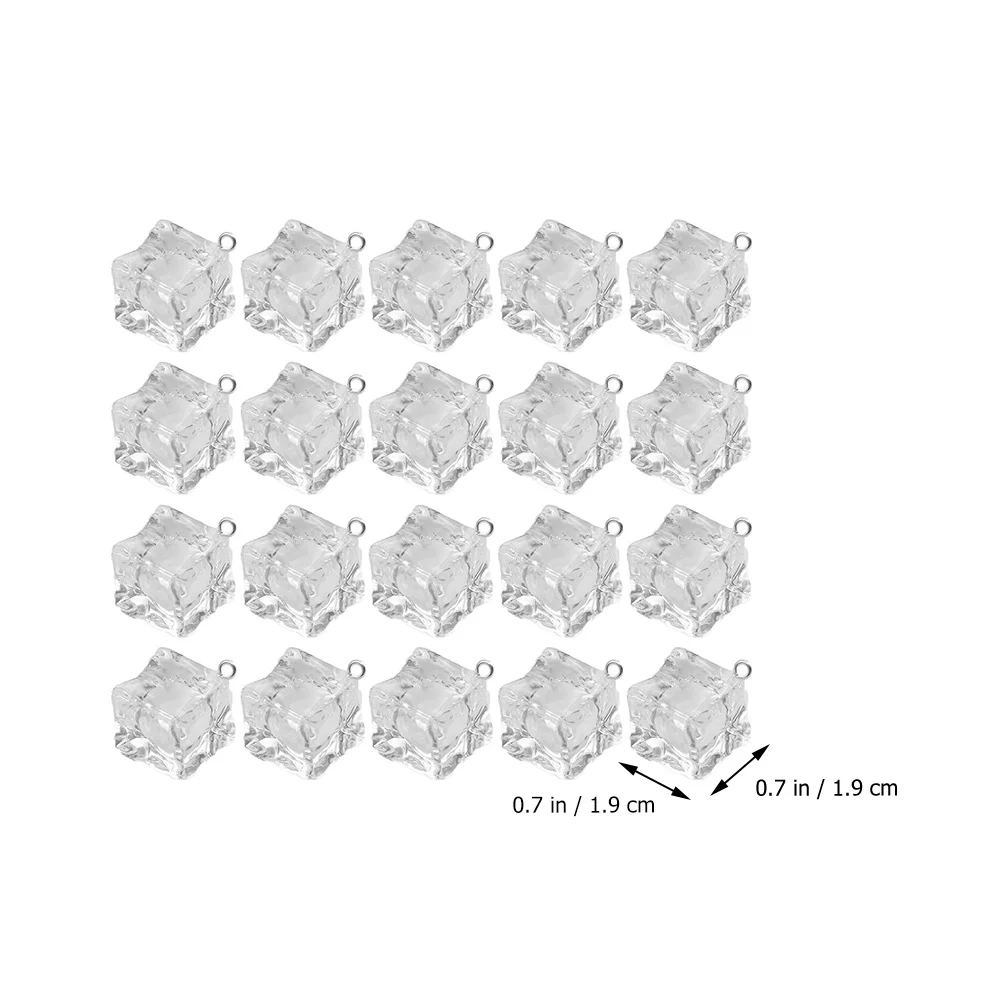 

20pcs Shaped Earrings Keychain Charms Jewelry Parts Clear Acrylic Pendants for DIY Jewelry Making Bracelet Decorations
