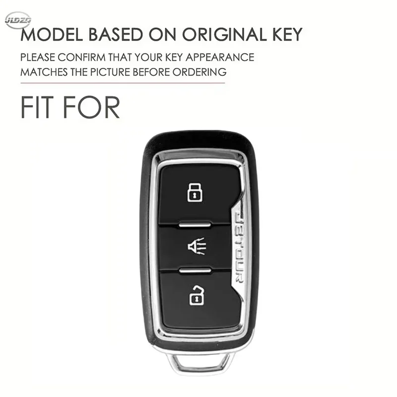 High Quality Leather Car Key Case Cover for Chery Jetour X70 X90 X95 Plus 2020 2021 2022 Remote Holder Keychain Accessories image 2