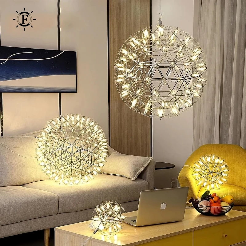 

Nordic Modern Pendant Lamp for shop Ball Fireworks Loft Pendant Light Decorative Hanging Vintage Lamps Chandelier