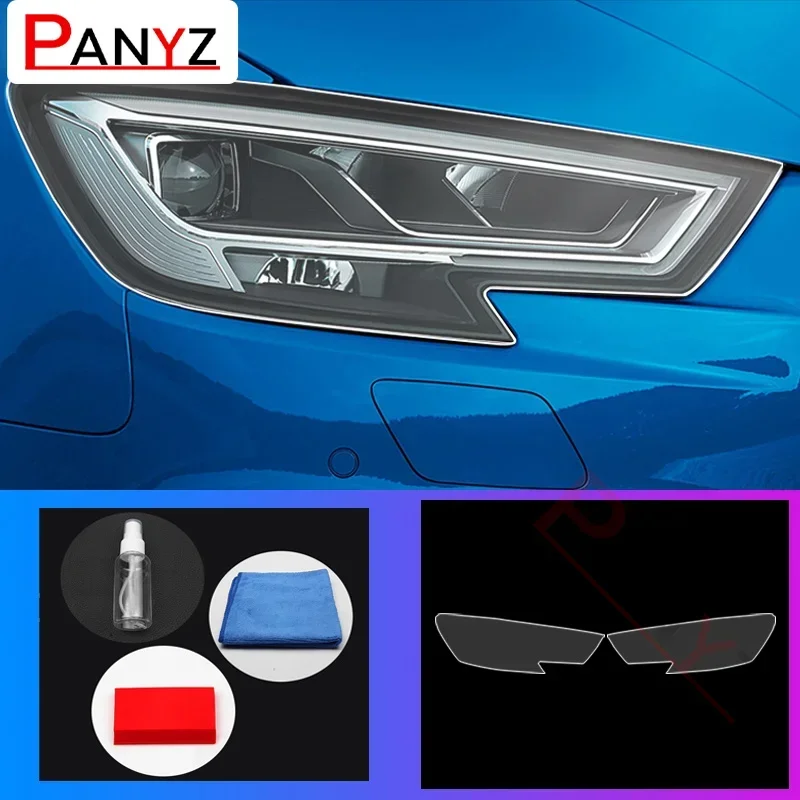 

Car Headlight Tint Black Protective Film Protection Transparent TPU Sticker For Audi A3 S3 RS3 8V 2013-On Sportback Accessories
