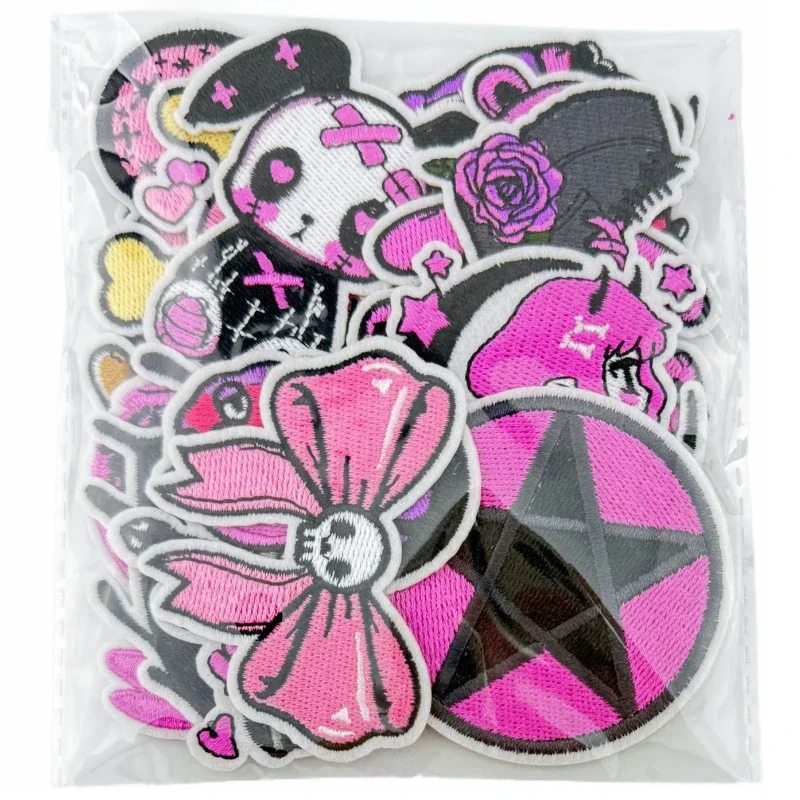Halloween Cartoon Cool Rabbit Terro Bear Iron-on Sew Embroidery Badge Patches DIY T-shirt Hat Backpack Clothing Applique Sticker