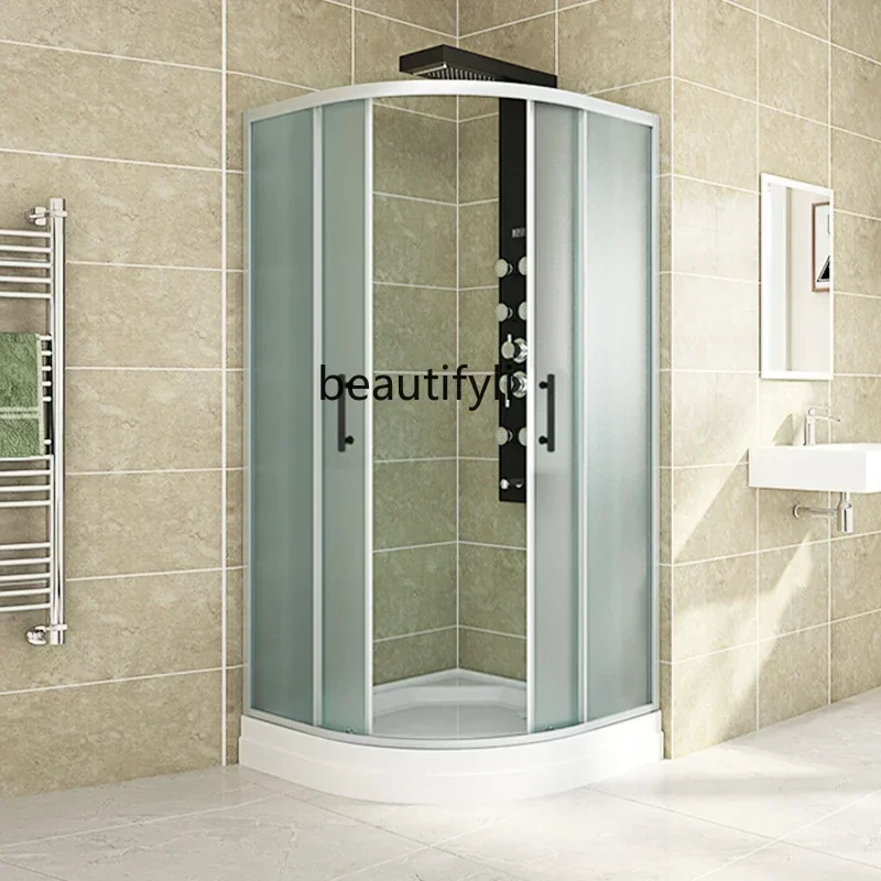 new  ssIntegral shower room partition is simple, bathroom arc fan with bottom basin bath screen indoor ss 7486