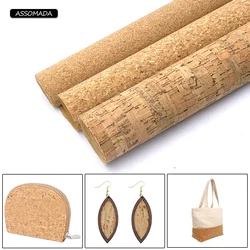 100cm x 135cm Cortica Natural Cork Leather Soft Material Fabric Wood Grain Cloth For Jewerly Making Earring Handbag Decor Crafts