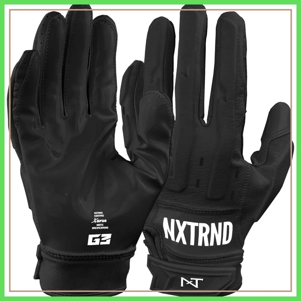 

Sticky Padded Football Gloves for Receiver & Lineman, Superior Grip, Pro-Level Protection