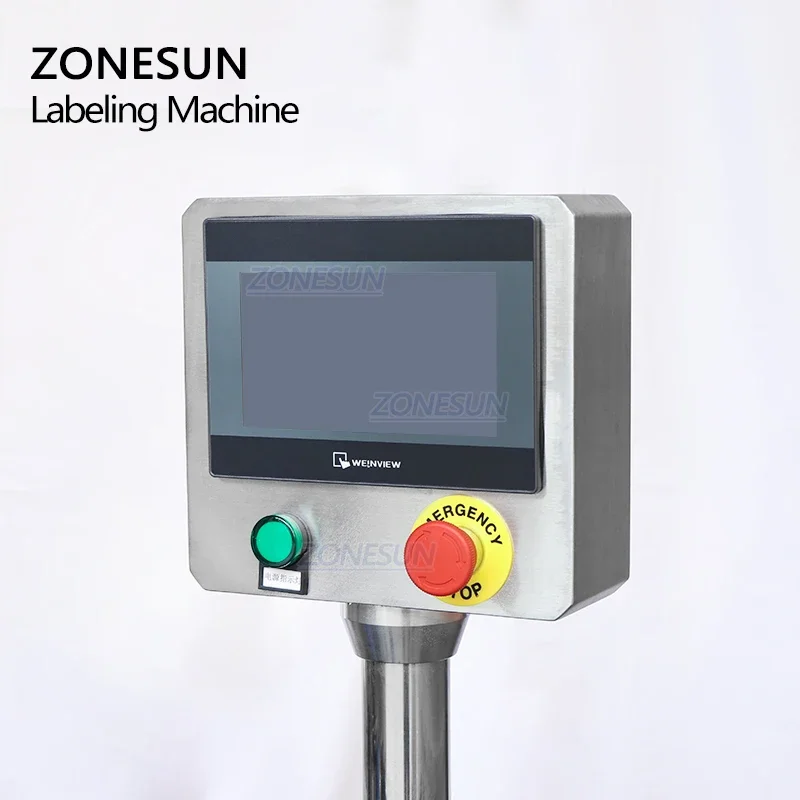 ZONESUN ZS-TB260R Automatic Glass Plastic Round Bottle Jar Can Positioning And Labeling Machine Adhesive Label Sticker