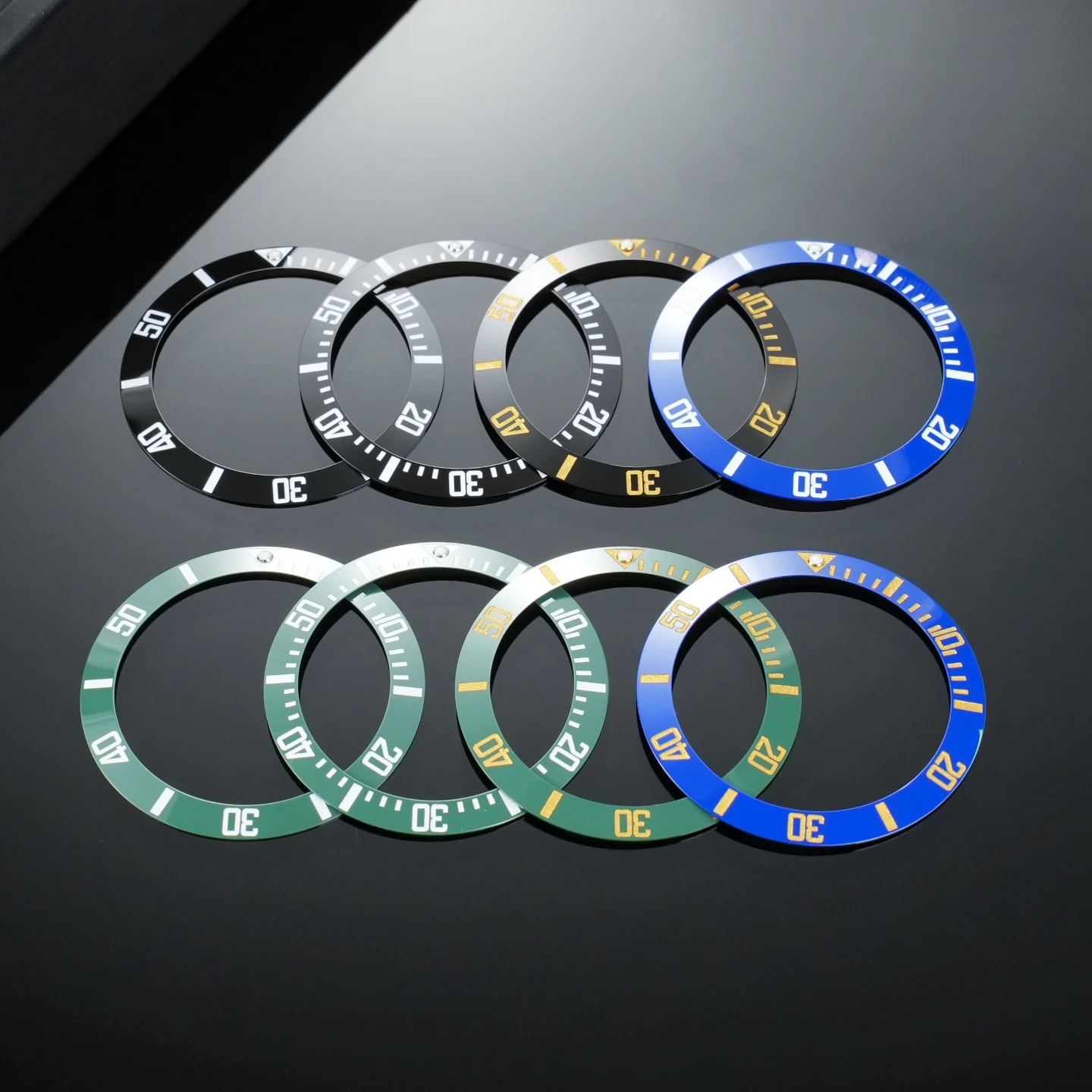 Ceramic ring for Casio Duro 2784 MDV-106 MDV-107 digital scale 12 o'clock luminous bead swordfish Scale circle parts 41x32.8mm