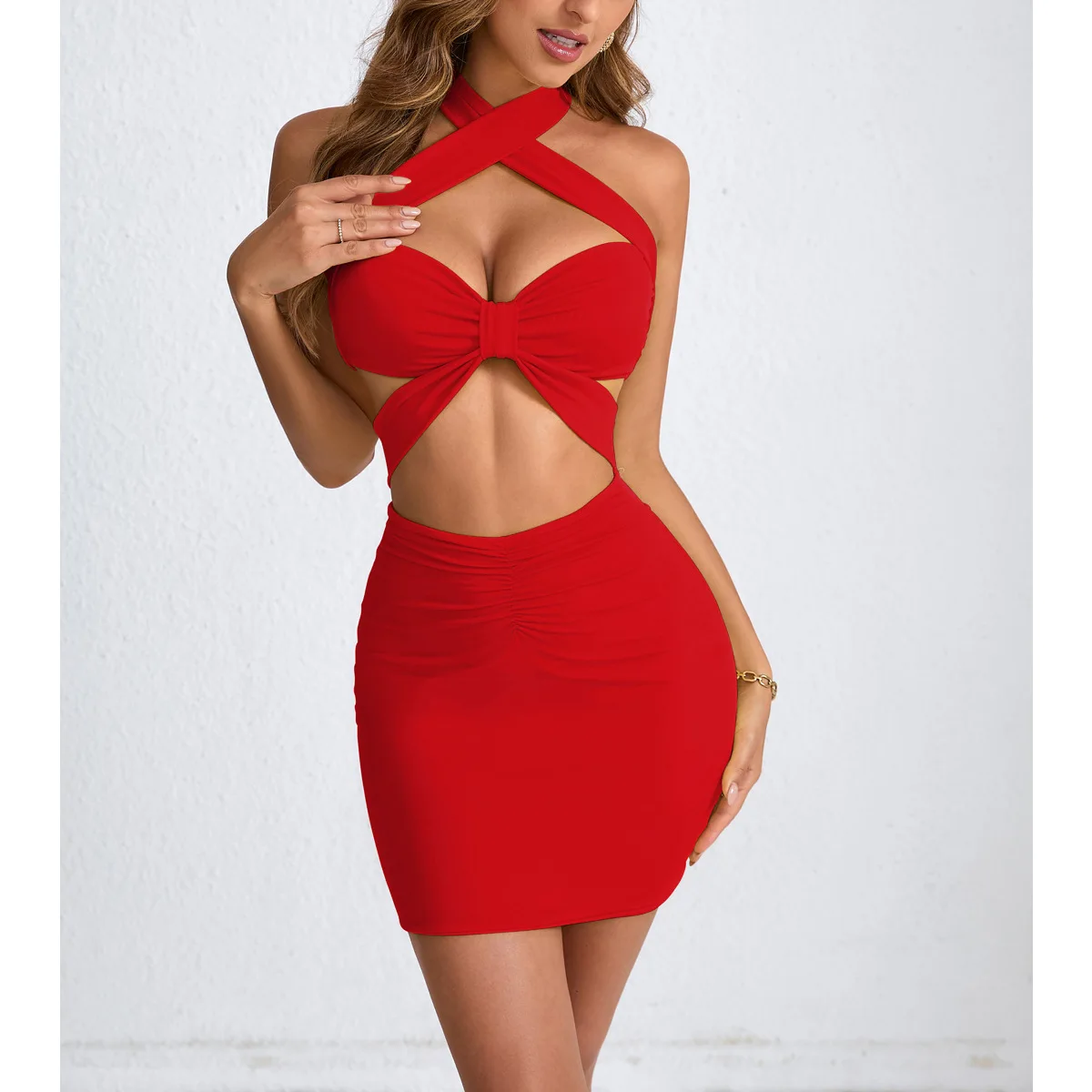 Sukienki bodycon tylko dla kobiet jesień rękaw typu dolman biznesowy casual opuszczone ramiona luźny krój od góry zwężany od dołu kontrastowe neutralne