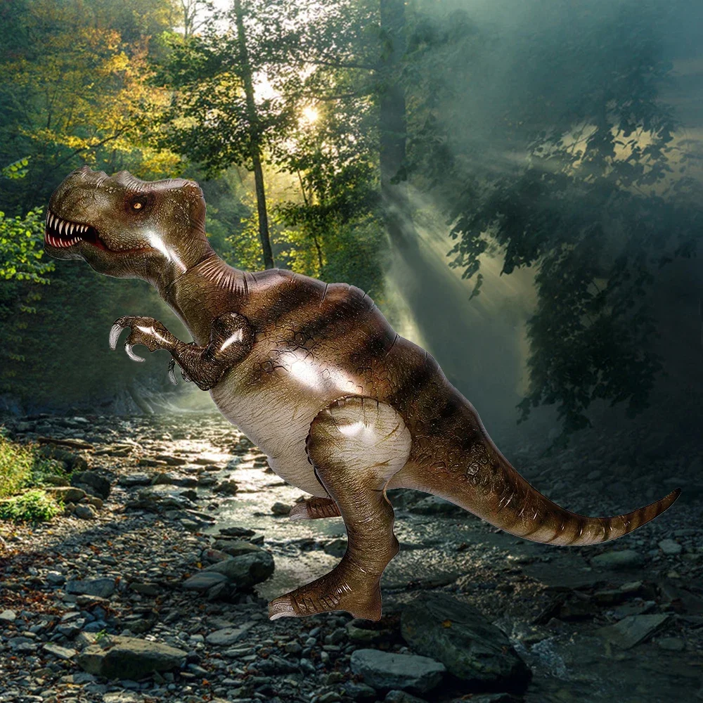 ثلاثية الأبعاد كبيرة المشي ديناصور احباط بالونات الغابة الحيوان بنين حفلة عيد ميلاد الديكورات الجوراسي ستاندنين الاطفال اللعب الهواء Globos #4