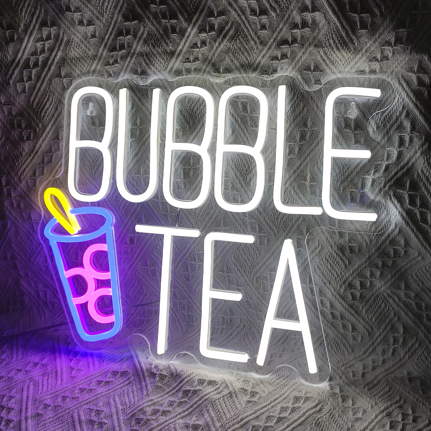 Bubble Tea Neon Led Sign Milk Tea Room Decor Logo Dimmable Lights Business Cafe Shop Bar Dekoracja ścienna Lampa neonowa zasilana przez USB