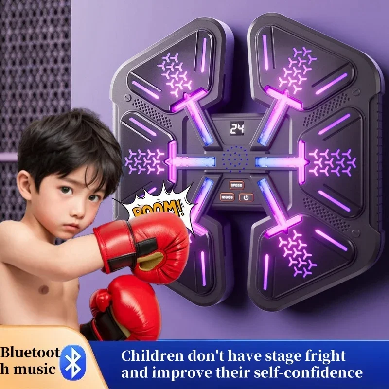 Smart Music Boxing Machine For Kids Boxing Trainer Sanda Bluetooth Music Light Reaction Home Fitness Children Boxing Target