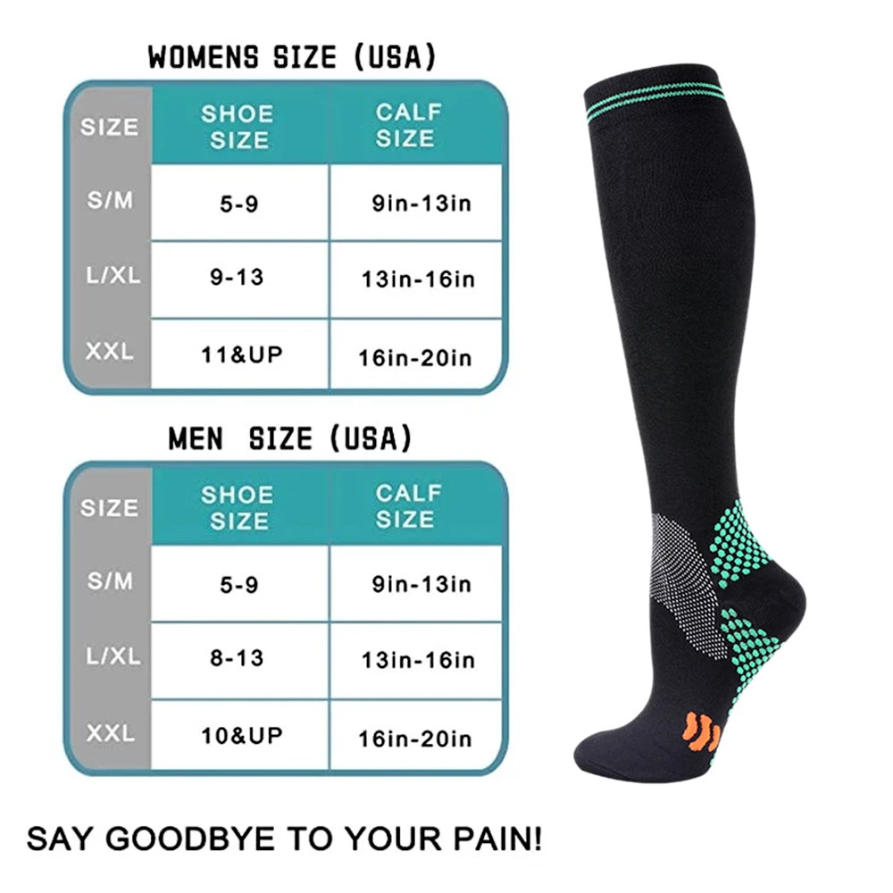 Compression Socks 20-30 mmHg For Man Women Marathon Running Bicycle Nylon Socks For Elastic Prevention Of Varicose Veins Antigue