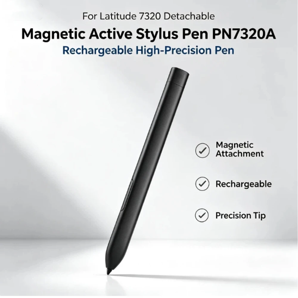 Magnetic Active Stylus Pen for De-ll Latitude 7320 2-in-1 Detachable Tablet PN7320A Rechargeable Pen 