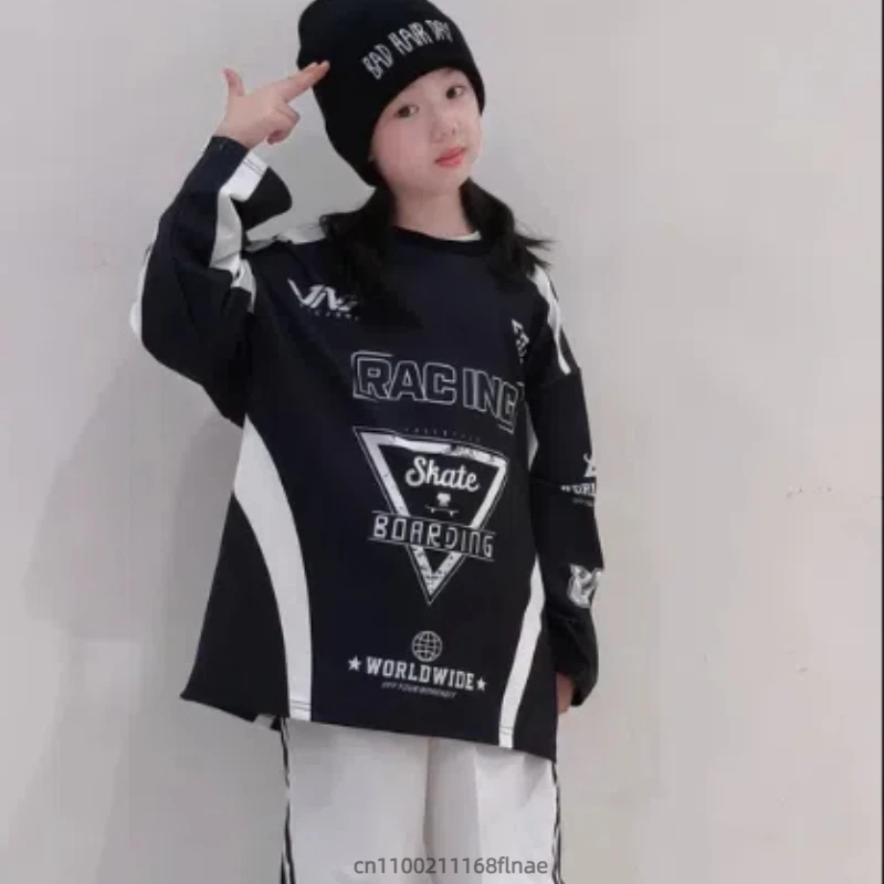 남학생 및 여학생 드럼 공연 의상, 힙합 및 스트리트 댄스 스포츠 세트, 어린이 공연 의상