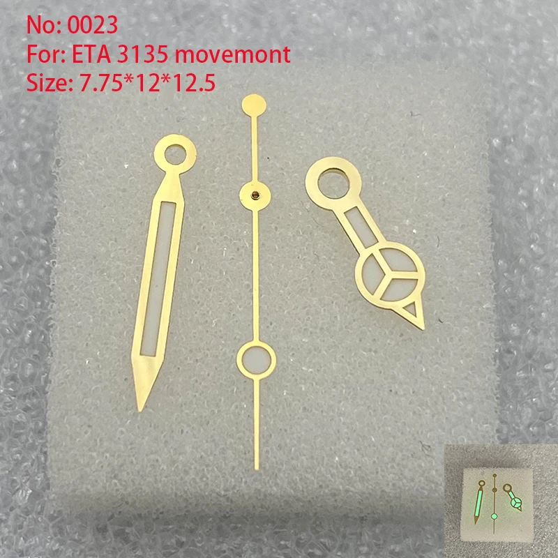 

Watch Accessories Watch Hands 3 Pin Men For ETA 3135 Movement Watch Repair Parts Size 7.75mm*12.0mm*12.5mm/NO.0023