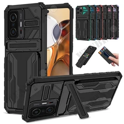 Case For Xiaomi Redmi Note 12 11 10 Pro Xiaomi Poco X4 X3 Pro Xiaomi 11T Pro Anti Shock KickStand Bracket Card Slot Case