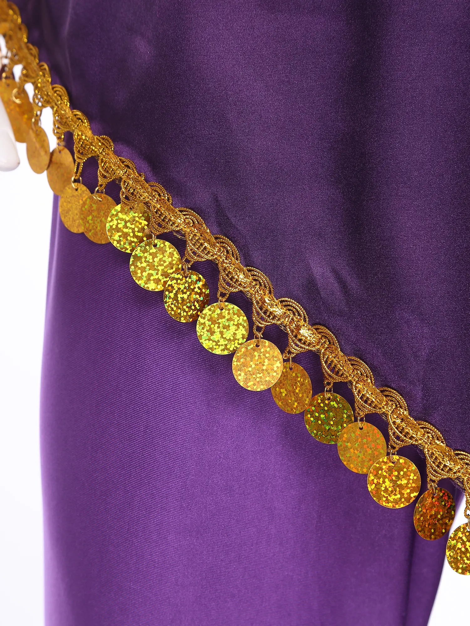 

Мужская ролевая одежда в арабском стиле принца, костюм на Хэллоуин, комбинезон без рукавов с цветными блоками и блестками, манжетами для тематической вечеринки