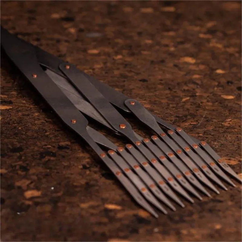 DIY Leatherworker Auxiliary Tools Leather Craft Belt Quick Mark Equally Spacing Isometric Divider Ruler Tool Knife Cutter Punch