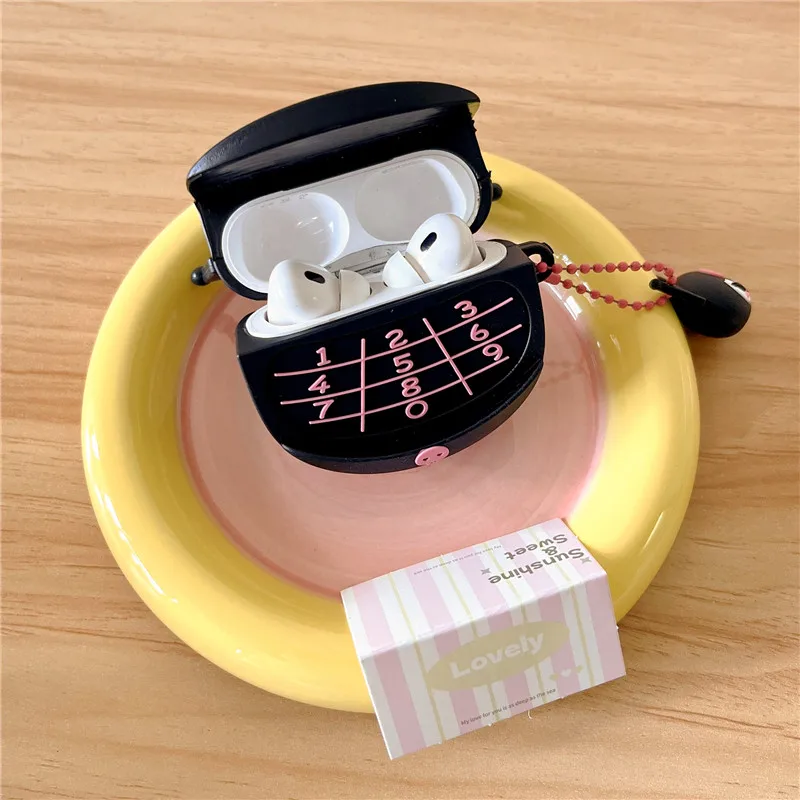 Sanrio Kuromi Beeper Pager  Earphone Case for AirPods 1 2 3 Pro Pro2 BB Wireless Bluetooth earphones Headphone Cover Funda