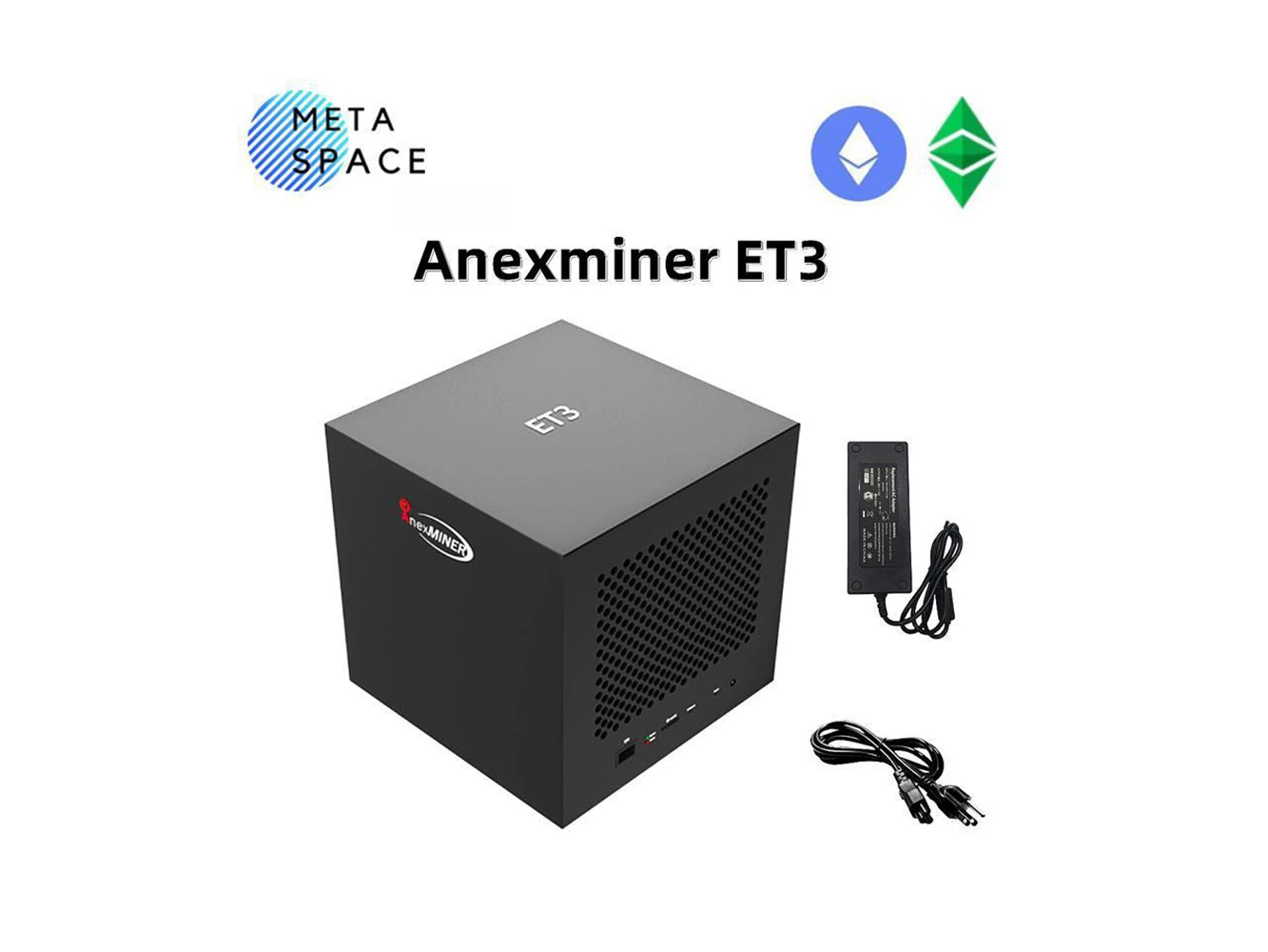 

ETH ETC Mining Machine Anexminer ET3 Miner 300MH/S 160W 6GB ETH ETC Miner With PSU Better Than Jasminer X4 and Ipollo V1