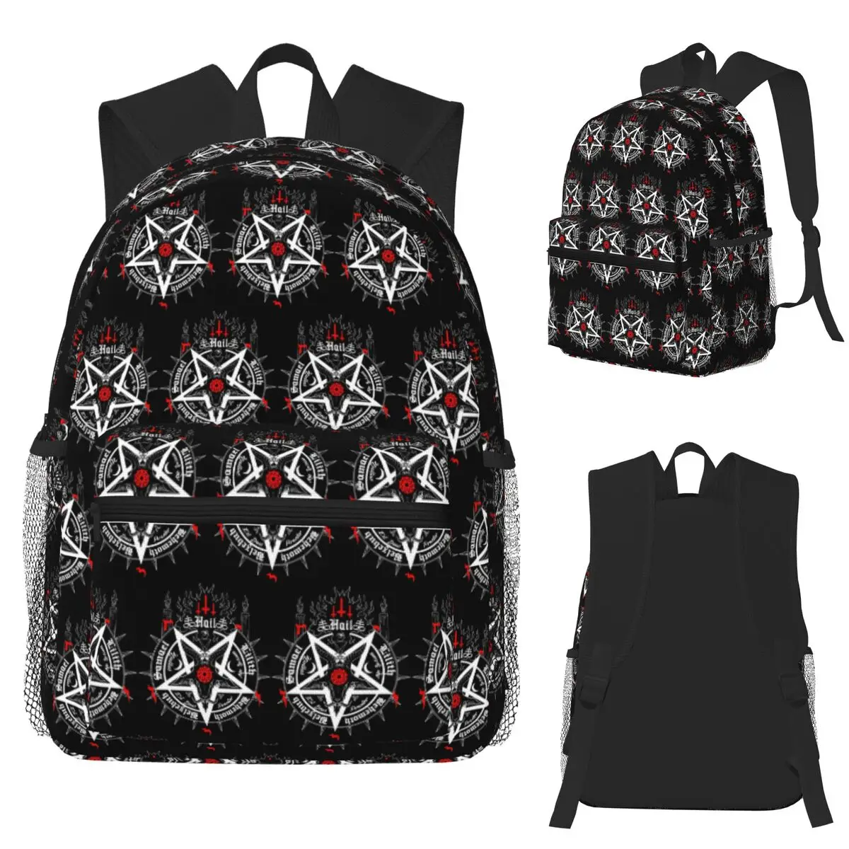 

Окультный сатанинский студенческий рюкзак с пентаграммой, школьная сумка, походный дорожный рюкзак для мужчин и женщин, сумка для книг, сумки на плечо