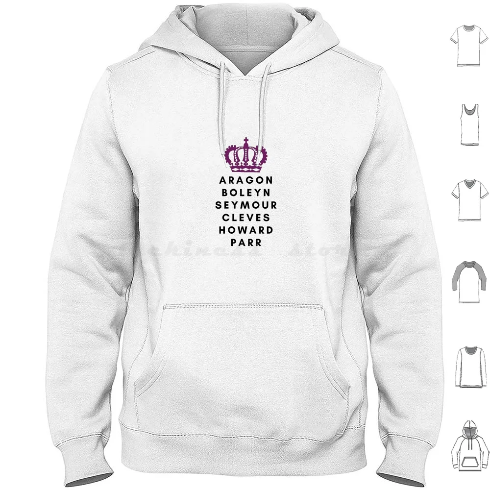 Six The Musical Hoodie cotton Long Sleeve Six The Musical Six Aragon Boleyn Seymour Cleves Howard Parr Catherine