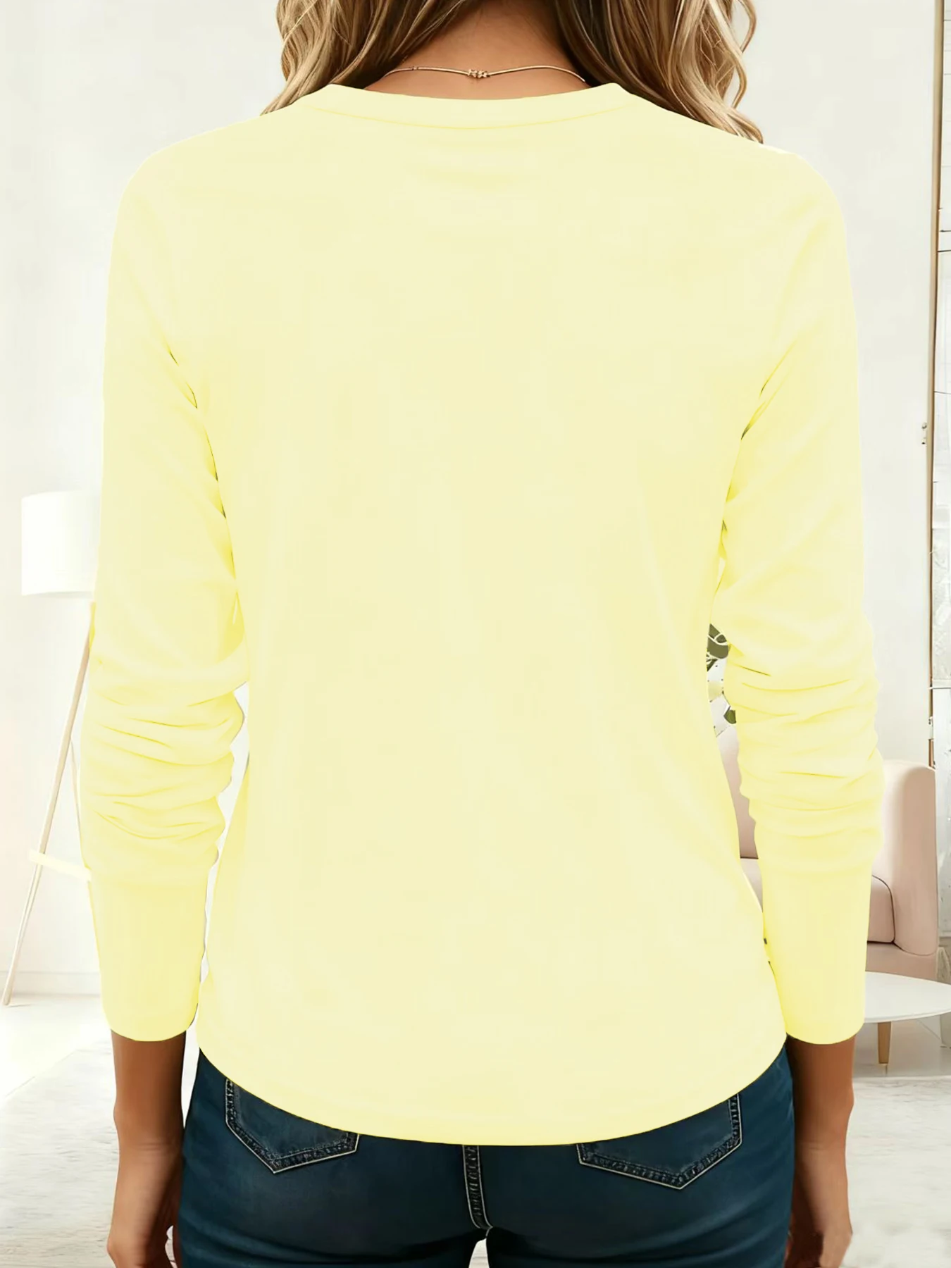 Женская футболка больших размеров с длинным рукавом — мягкий повседневный топ, семейный узор «Сова», можно стирать в машине, повседневное незаменимание, высокое качество, женская одежда