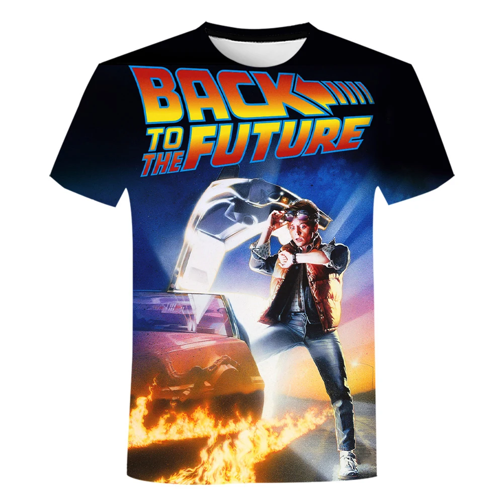 Back To The Future 3D Print T-Shirts Men Women Short Sleeve T Shirt Streetwear Oversized Harajuku Y2k Tees Tops Kids Clothing