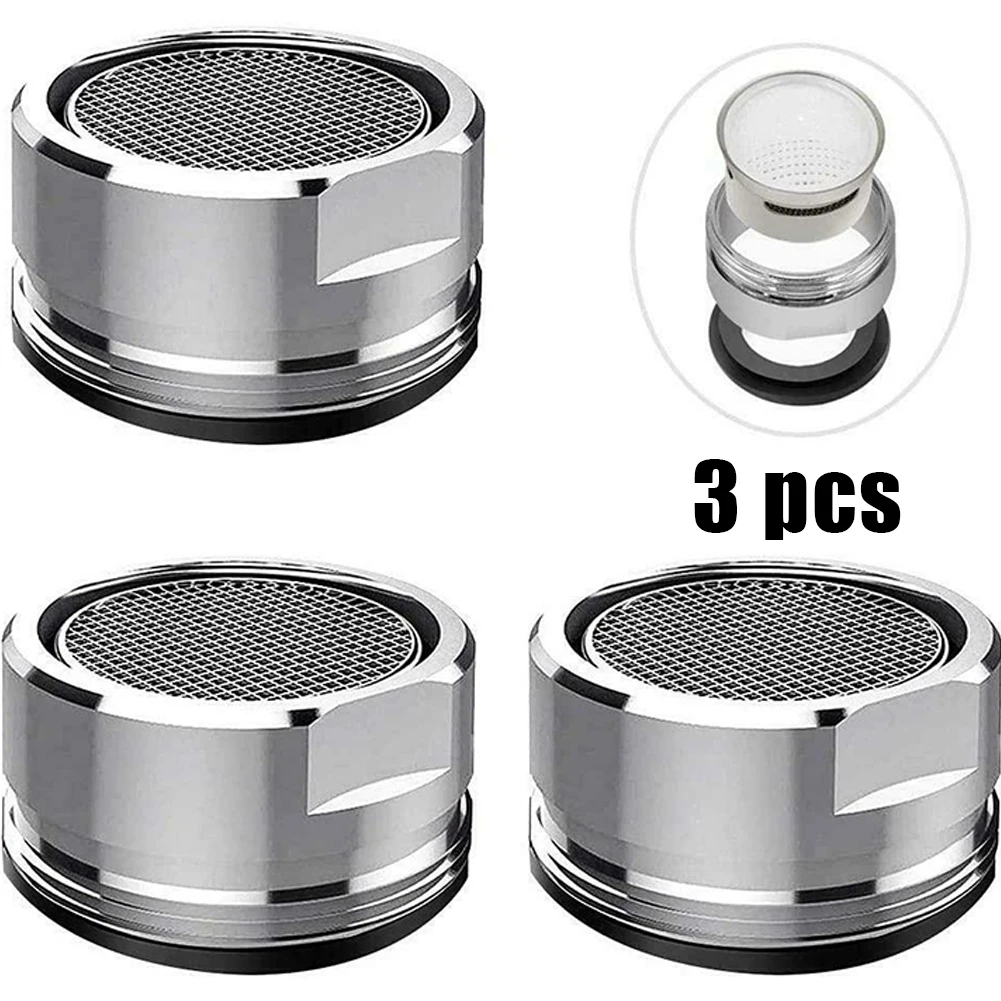 3 Pieces Brass Water Saving Faucet Tap Aerator For M24 Thread Bathroom Faucet Bubbler Stainless Steel Filter Mixed Nozzle