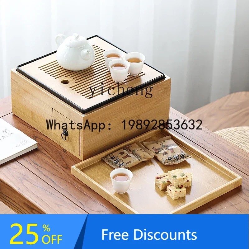 

Large Tea Tray Kung Fu Tea Set Household Minimalist Tray Tea Table Multifunction Storage Box