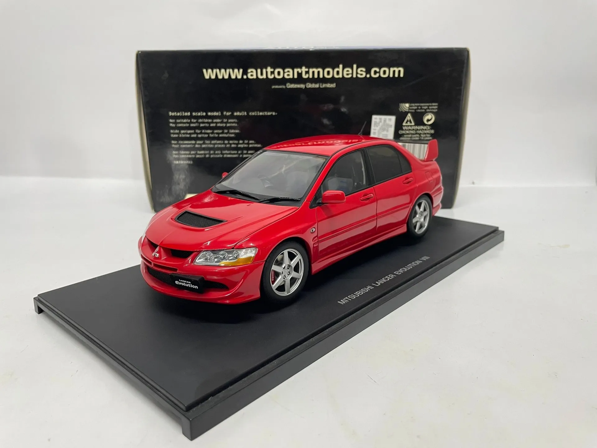 

Autoart 1:18 Lancer EVO 8 Red Simulation Limited Edition All Open Alloy Metal Static Car Model Toy Gift