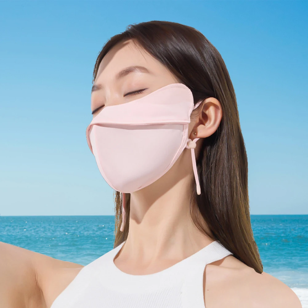 OhSunny قناع الأشعة فوق البنفسجية واقية من الشمس نصف غطاء الوجه الصيف تنفس أقنعة ركوب الدراجات في الهواء الطلق UPF50 + المضادة للأشعة فوق البنفسجية كتلة الشمس