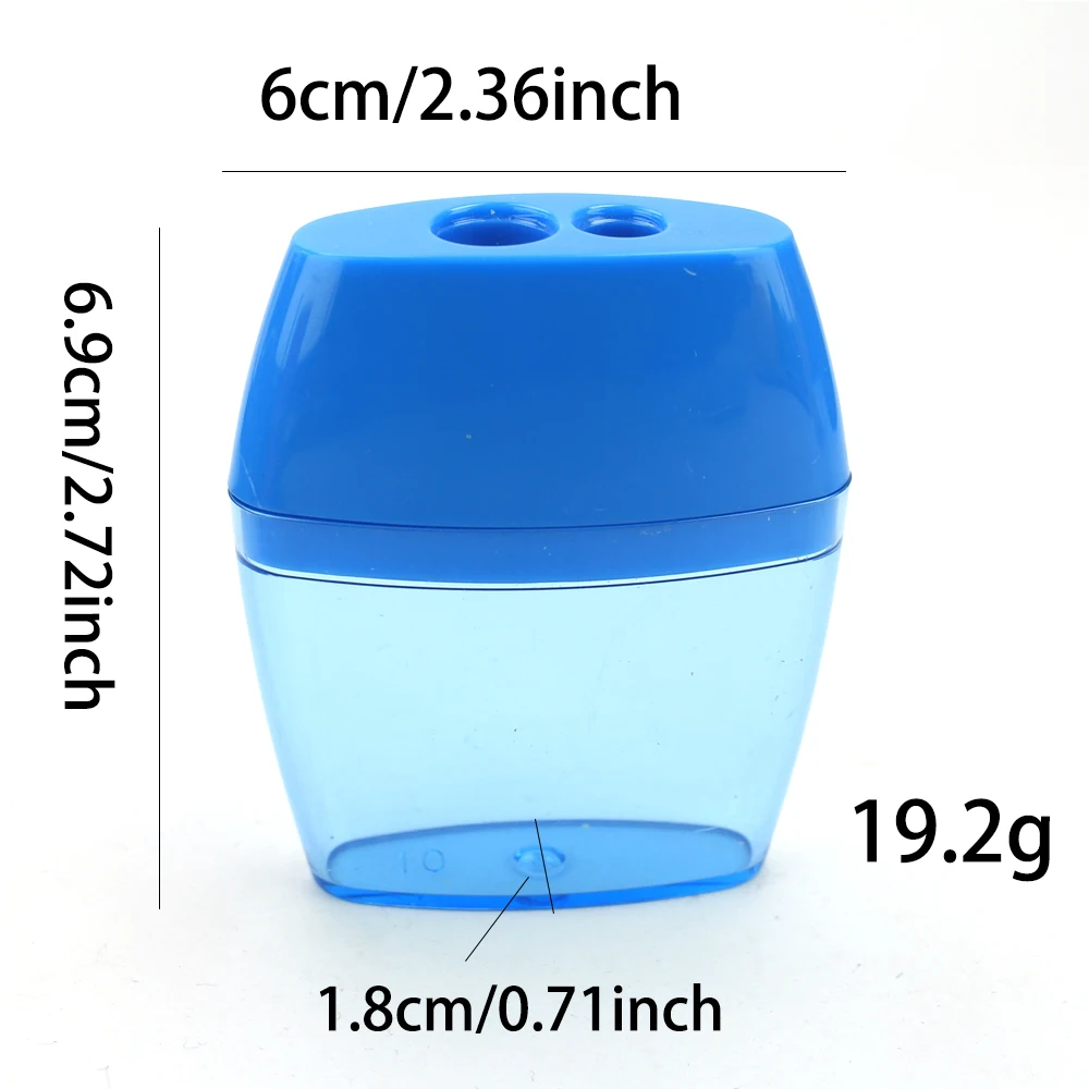 Dual-hole high-capacity pencil sharpener with shavings storage, durable and easy to use, perfect pencil sharpener for student