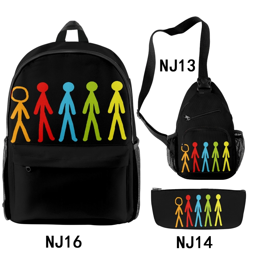 

Alan Becker Merch Unisex Backpacks 3 Pieces Sets Unique Zipper Daypack 2023 Harajuku Traval Bag Adult Kids School Bag