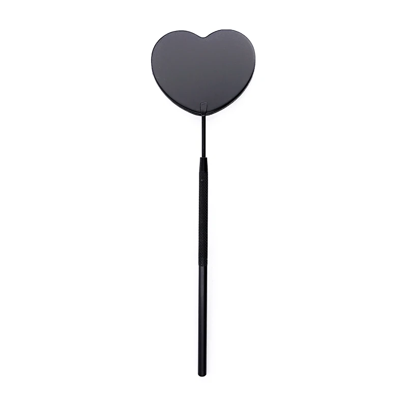 Eyelash Extension Mirror Lash Lifting Supplies Stainless Steel Long Handle Heart Shape Magnifying Checking Hand Mirror