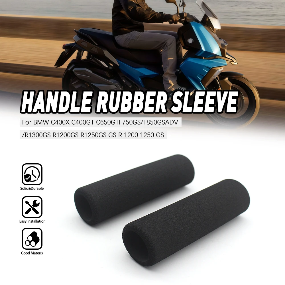 

2PCS Motorcycle Bicycle Slip-on Foam Anti Vibration Comfort Handlebar Grip Cover Handlebar Cover Grips Smooth
