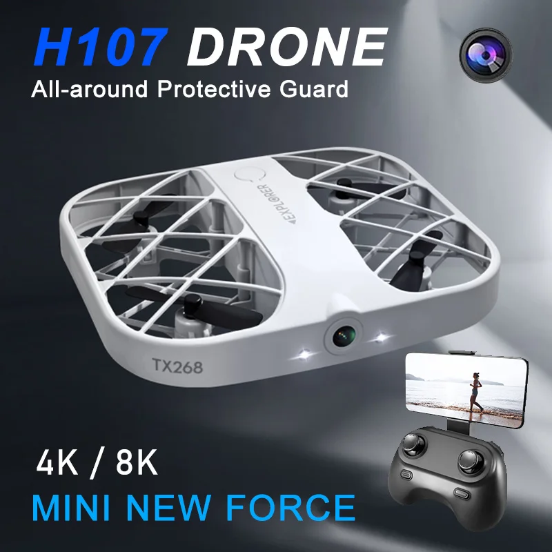 JJRC H107 Mini con cámara Delon UFO Remote Control Aircraft toys in real Time 8K 4K quadcopter With Camera Transmitting Drone