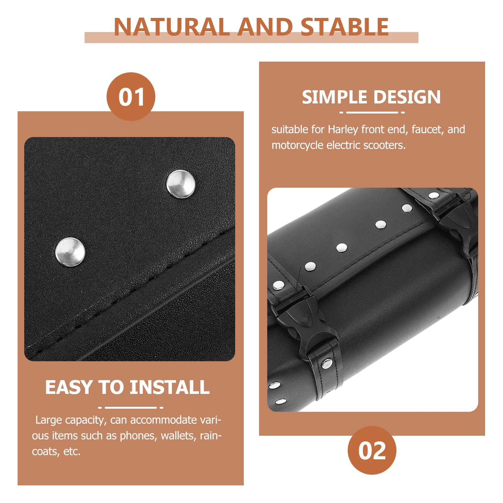 

Передняя сумка для мотоцикла, сумка на руль, прочное хранилище для телефона, кошелек, многофункциональные аксессуары для мотоциклов, сумки для мотоциклов