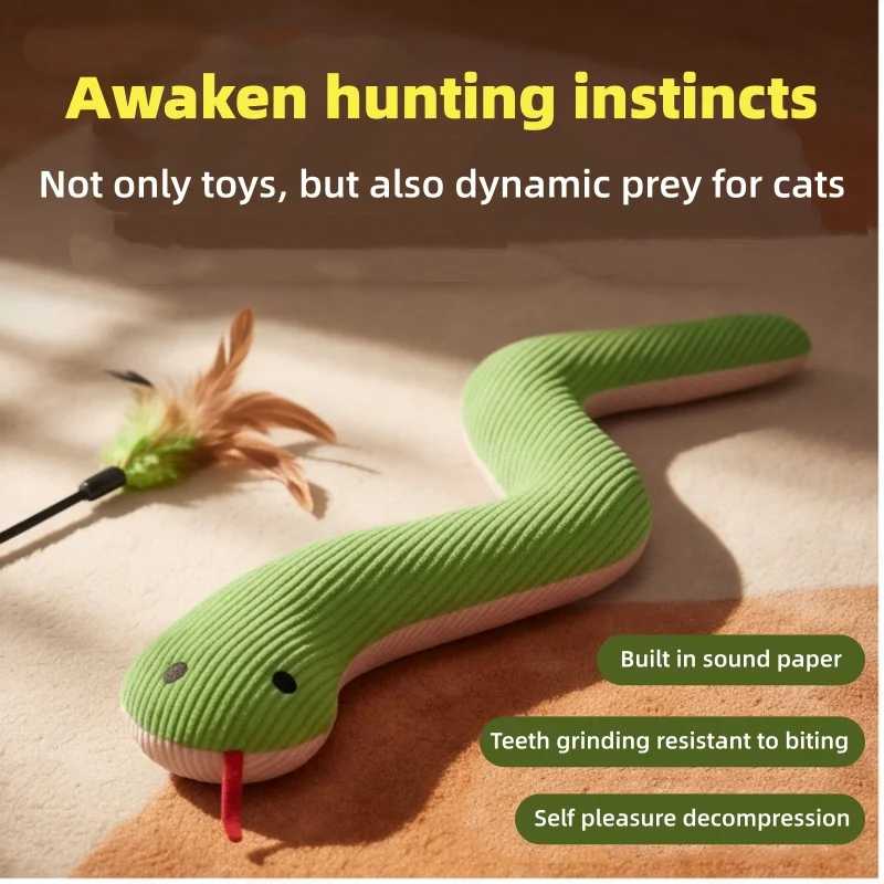 Squeaky Snake Shape Pet Toy Interactive Tug Play Dog Chew Toy For Puppy Cat Durable Bite Resistant Teething Toy Reduce Boredom