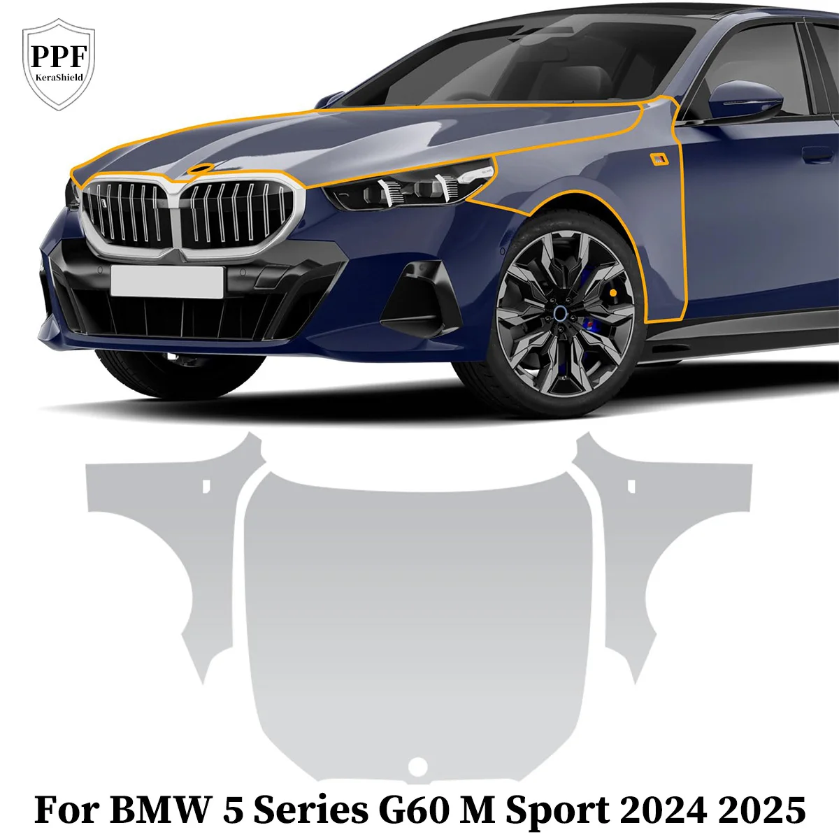 

Pre-cut PPF Clear Cover For BMW 5 Series G60 M Sport 2024 2025 TPU Car Paint Protection Film Anti-Scratch Resistant Repairable