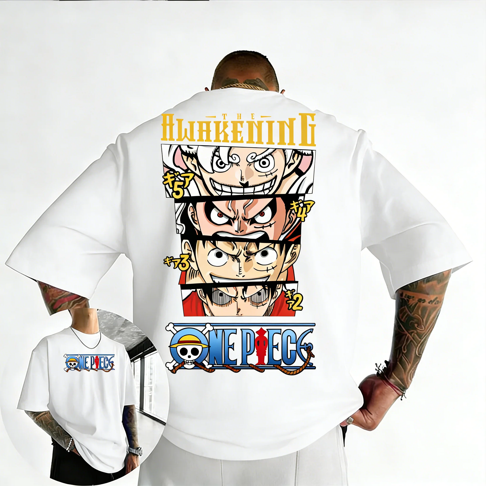 ONE PIECE Anime Luffy Printed T-shirt Men's and Women's T-shirt Men's Top Sports T-shirt Men's T-shirt Summer Tee 2026 New