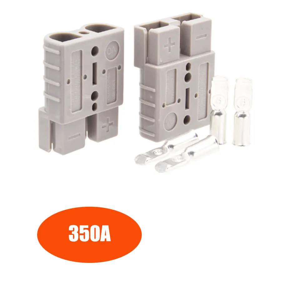 

2 Pcs 350A Quick Connect Plug 350A 600V Battery Quick Connector Plug Winch Cable Connector Plug Grey For Anderson